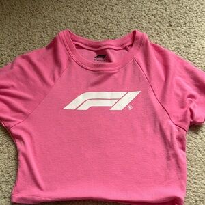 PacSun Pink Crop Top with White Logo